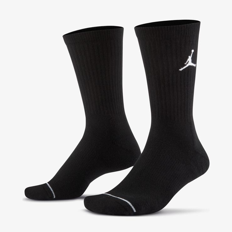 Jordan Crew Unisex Siyah 3'lü Çorap