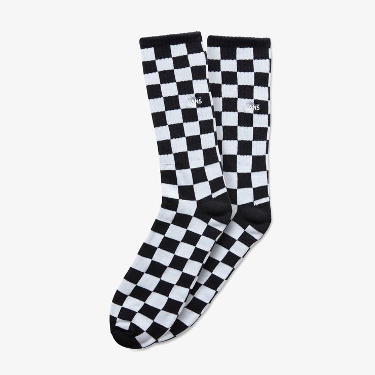 Vans Checkerboard II Crew Erkek Siyah Çorap