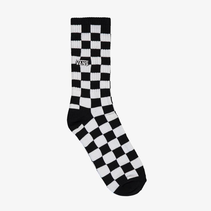 Vans Checkerboard II Crew Erkek Siyah Çorap