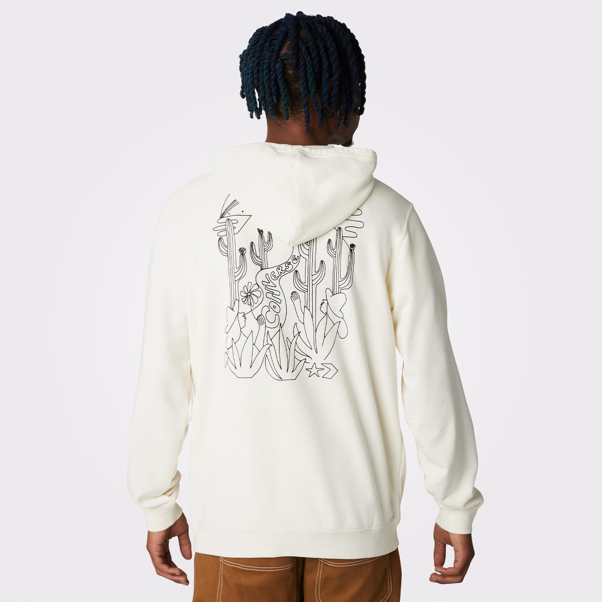  Converse Desert Graphic Pullover Erkek Krem Sweatshirt