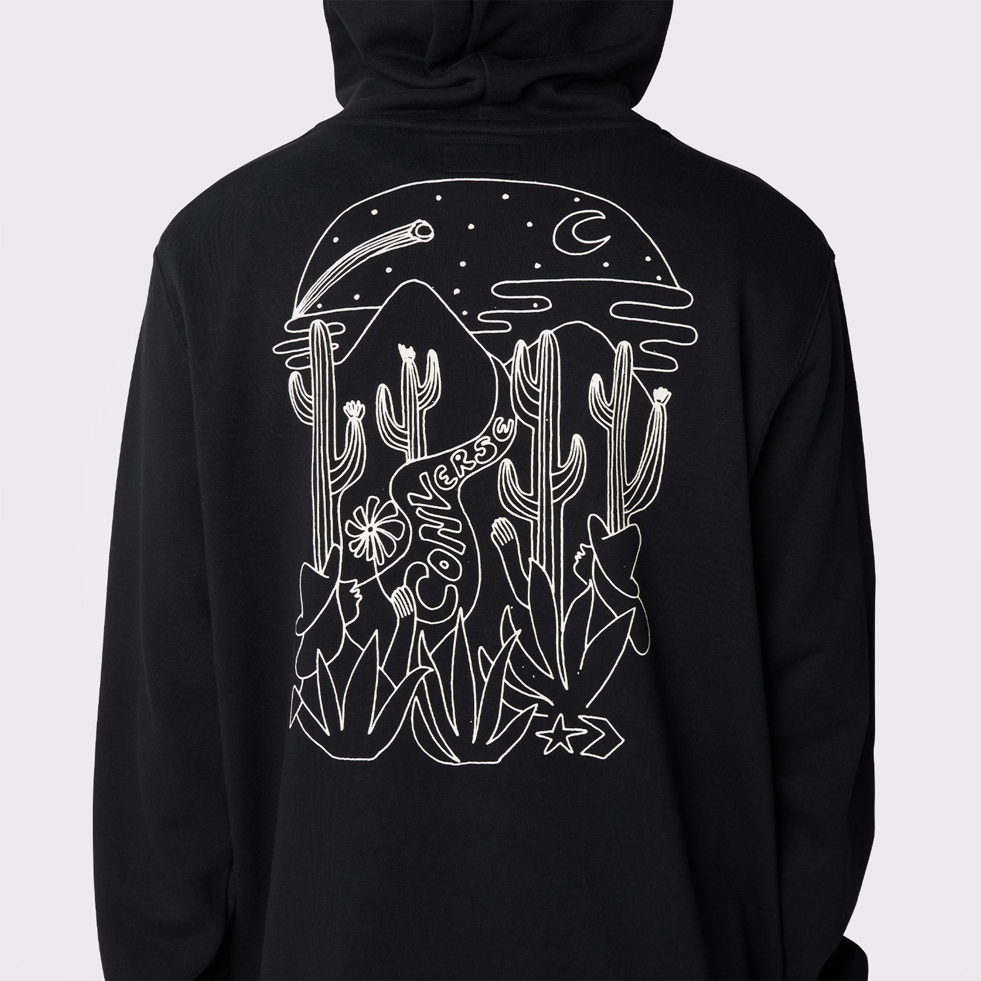  Converse Desert Graphic Pullover Erkek Siyah Sweatshirt