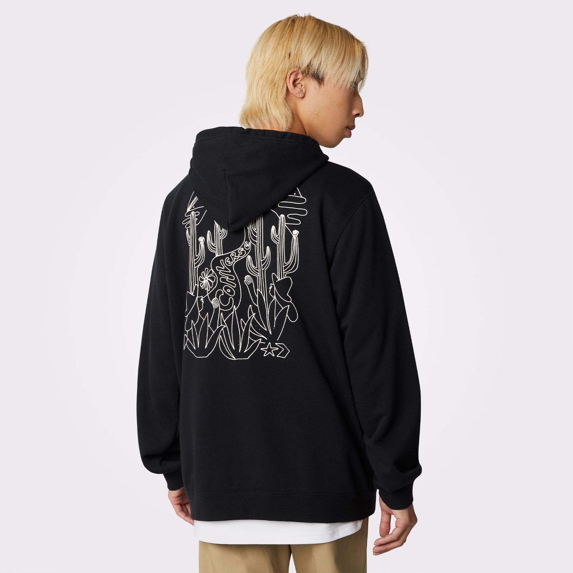  Converse Desert Graphic Pullover Erkek Siyah Sweatshirt