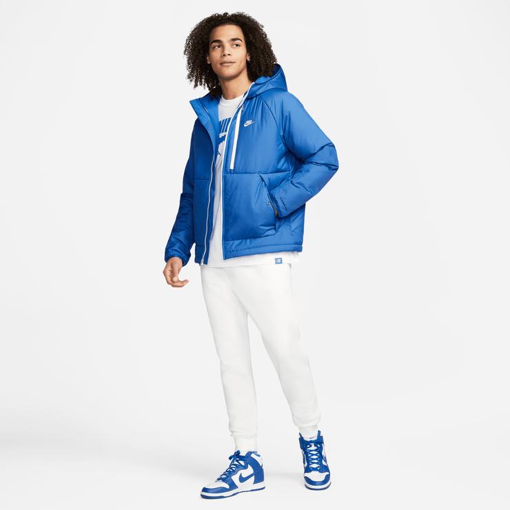 Nike Sportswear Therma-FIT Legacy Erkek Kapüşonlu Mavi Mont