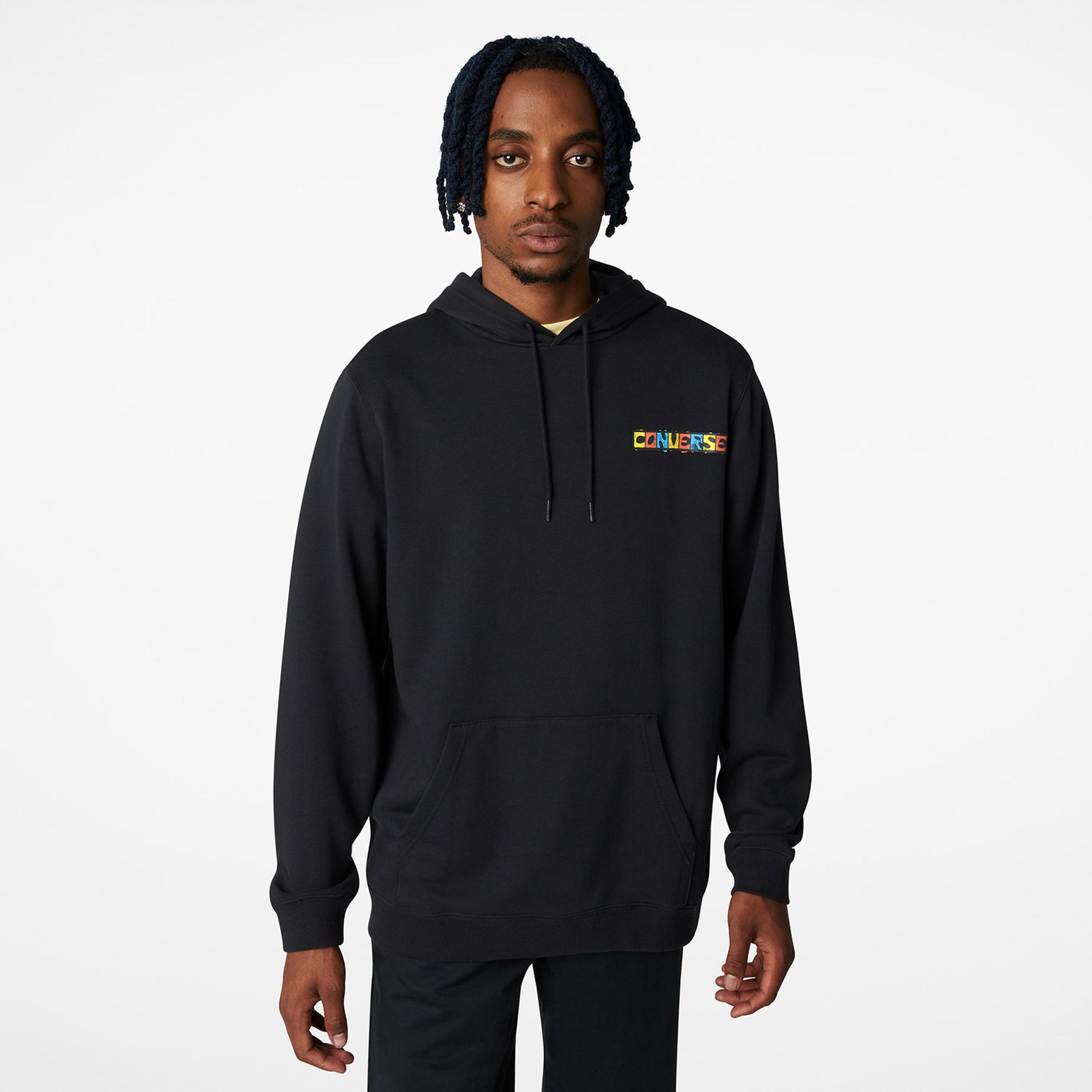  Converse Desert Daydream Pullover Graphic Erkek Siyah Sweatshirt