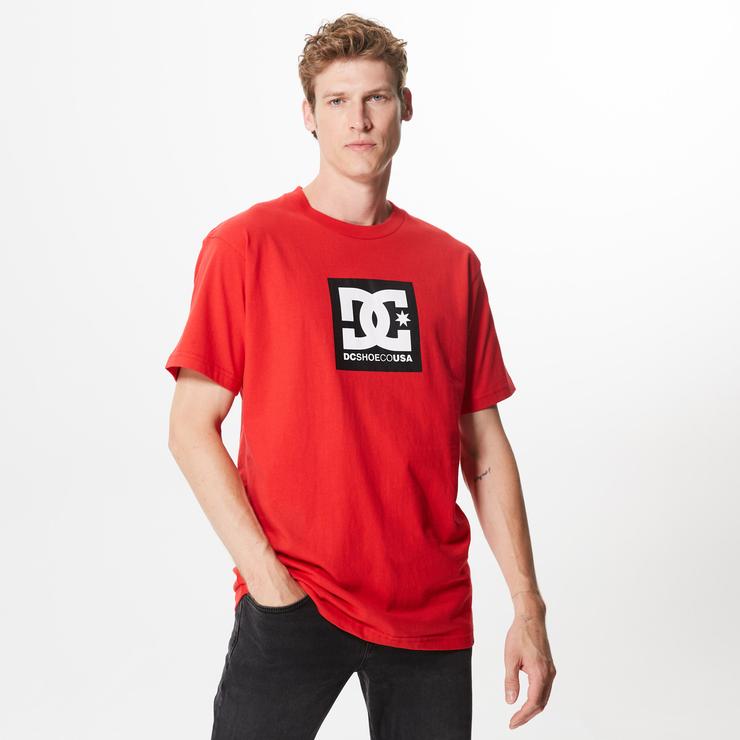 DC Square Star Hss Erkek Kırmızı T-Shirt