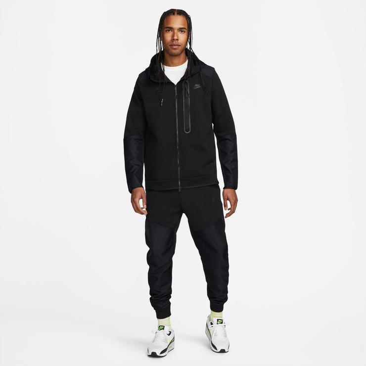 Nike Tech Fleece Overlay Erkek Siyah Eşofman Altı