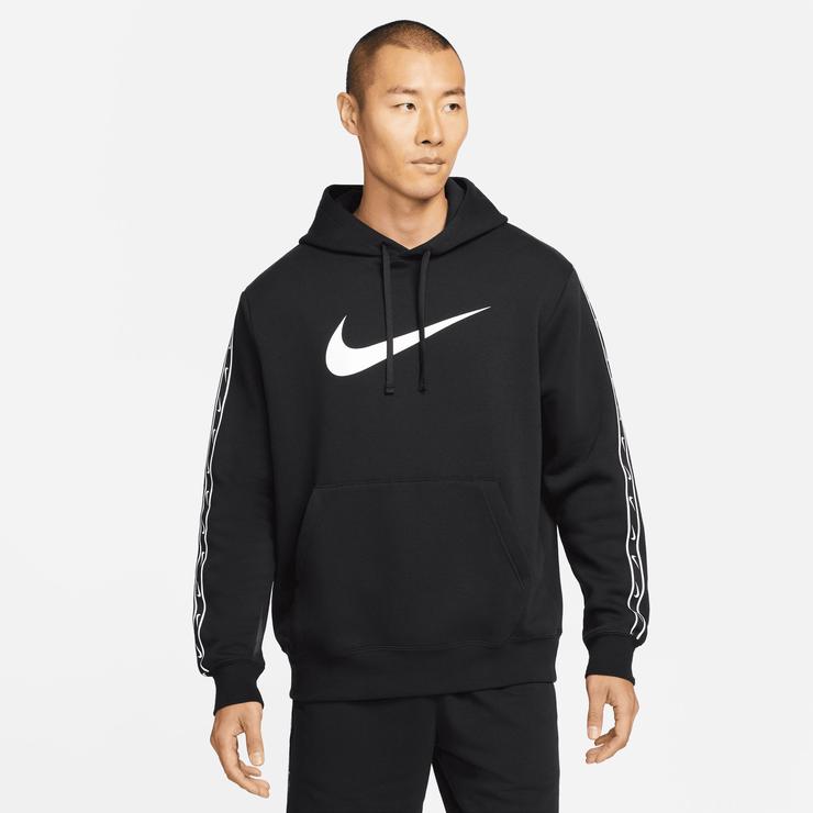 Nike Sportswear Repeat Fleece Erkek Siyah Kapüşonlu Sweatshirt