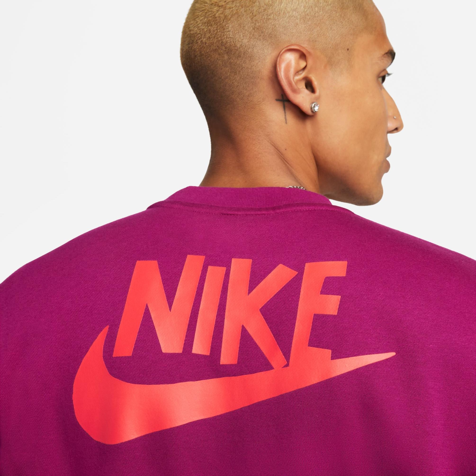  Nike Sportswear Fleece Crew Erkek Beyaz Sweatshirt