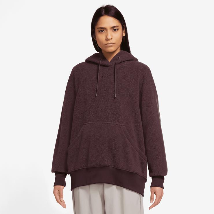 Nike Sportswear Plush Pullover Kadın Kahverengi Hoodie