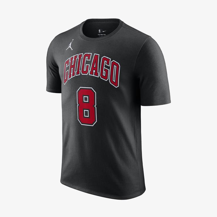 Nike Chicago Bulls Erkek Siyah/Gri/Gümüş T-Shirt