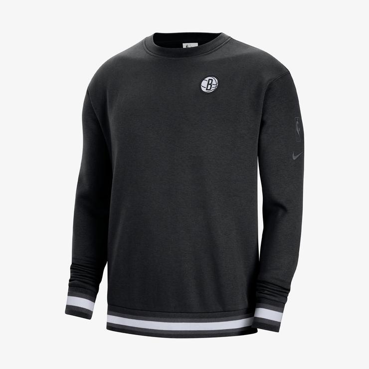 Nike Brooklyn Nets Erkek Siyah/Gri/Gümüş Sweatshirt