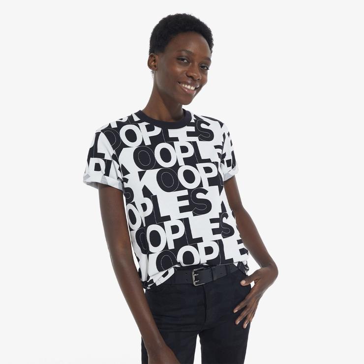 The Kooples Logomania Kadın Siyah T-Shirt