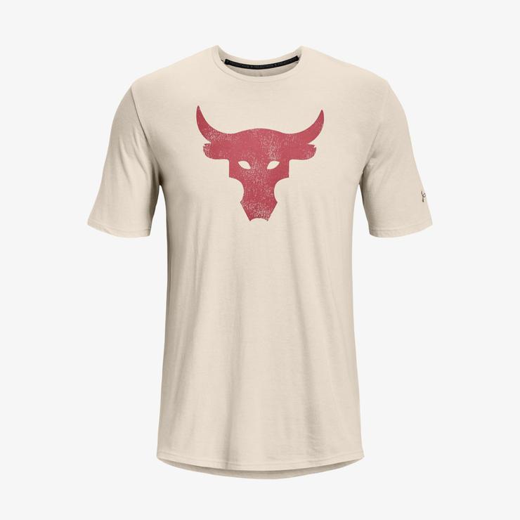 Under Armour Project Rock Brahma Bull Erkek Krem T-Shirt