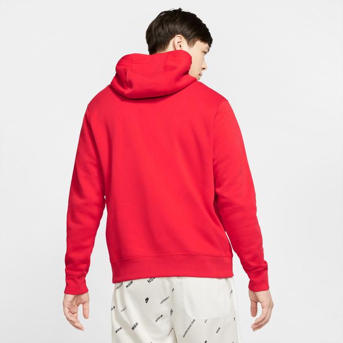  Nike Sportswear Club Fleece Erkek Kırmızı Hoodie