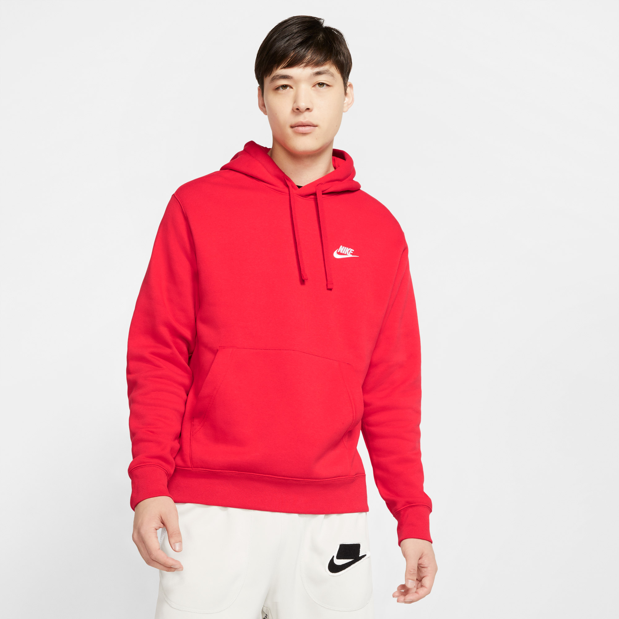 Nike Sportswear Club Fleece Erkek Kırmızı Hoodie