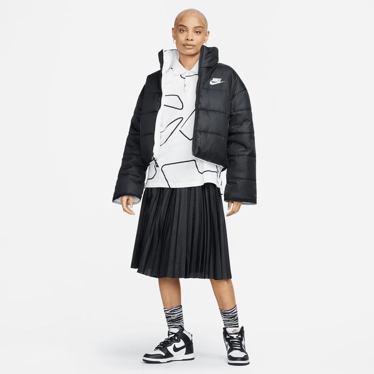 Nike Sportswear Essential Fleece Kadın Siyah Mont