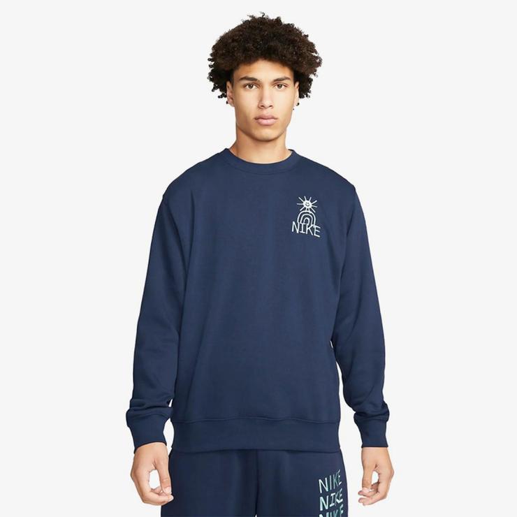 Nike Sportswear Fleece Crew Erkek Lacivert Sweatshirt