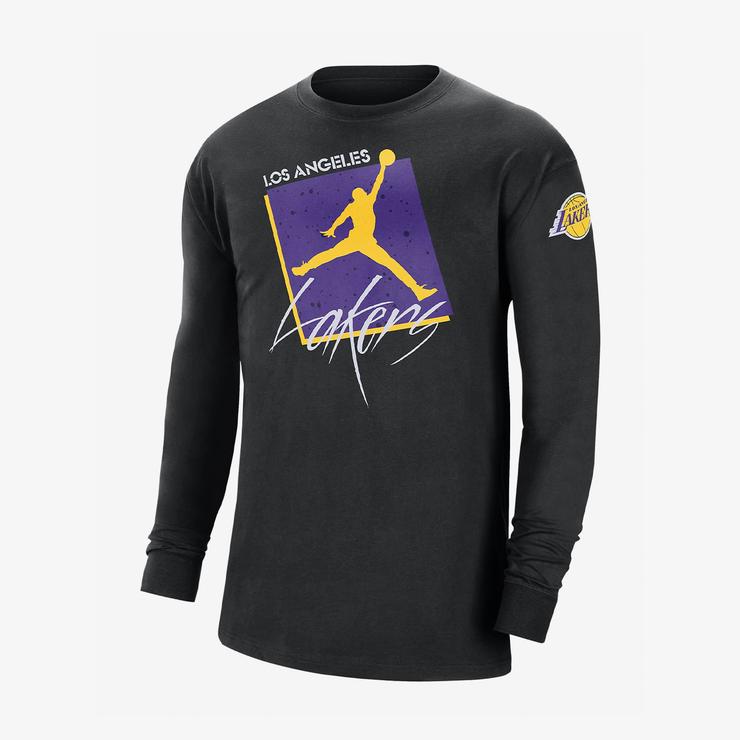Jordan Max90 NBA Brooklyn Nets Courtside Statement Edition Erkek Siyah T-Shirt