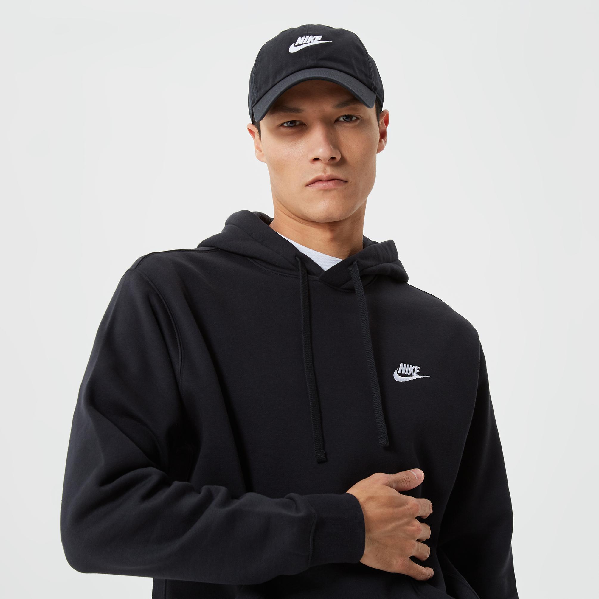  Nike Sportswear Club Fleece Kapüşonlu Erkek Siyah Sweatshirt