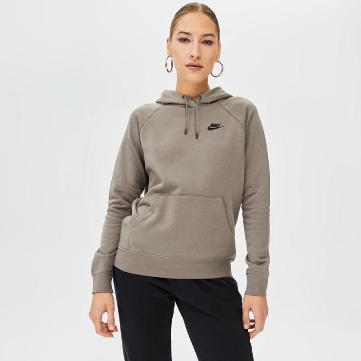 Nike Sportswear Essential Kadın Gri Hoodie