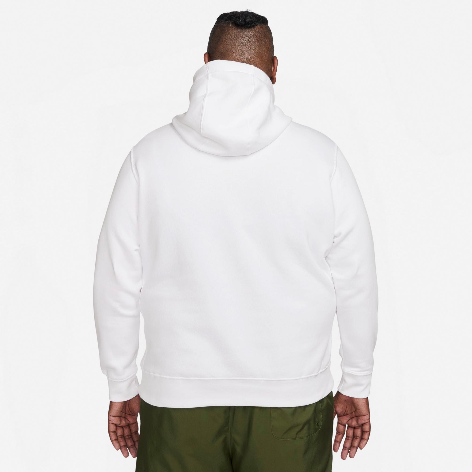 Nike Sportswear  Open Concept Erkek Beyaz Hoodie