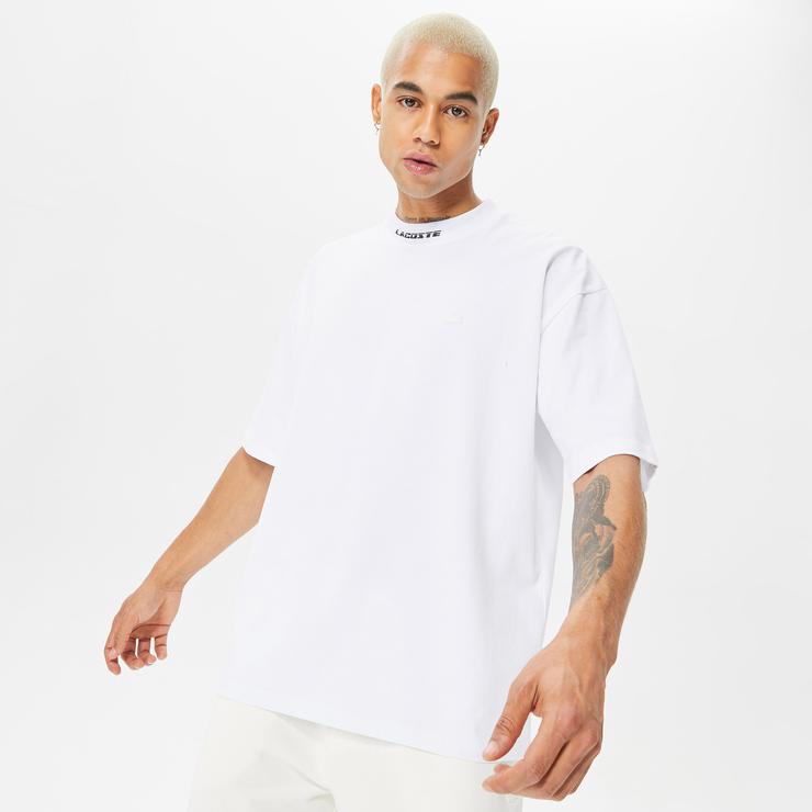Lacoste House of SuperStep X Lacoste Erkek Beyaz T-Shirt
