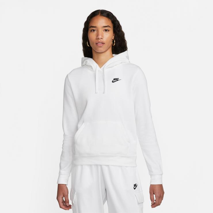 Nike Sportswear Club Fleece Pullover Kadın Beyaz Hoodie