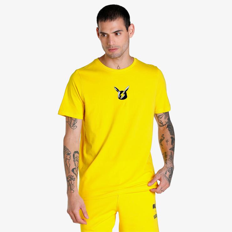 Puma X POKEMON Unisex Sarı T-Shirt