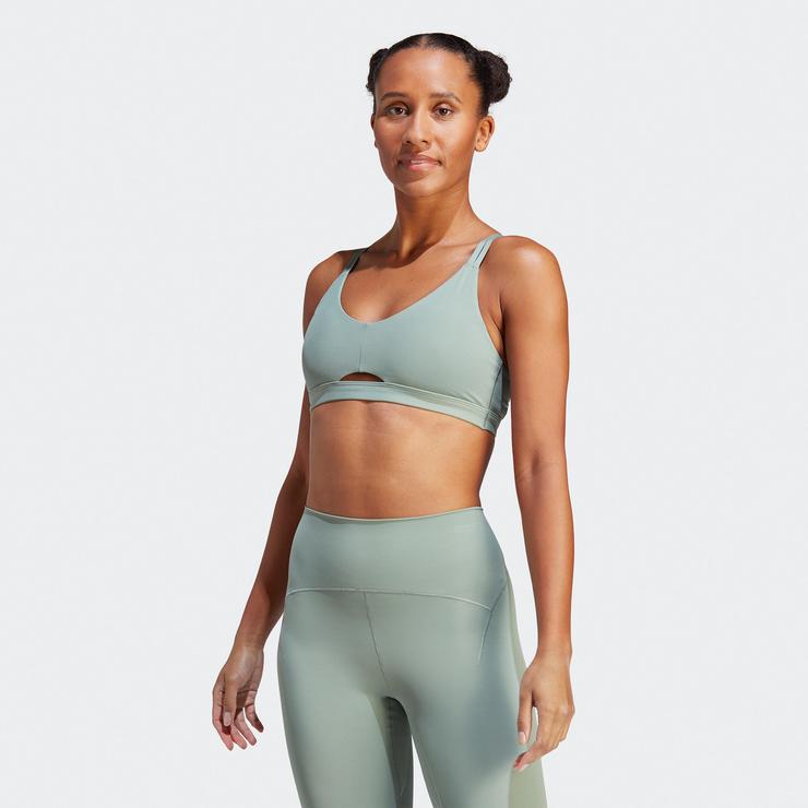 adidas Yoga Studio Luxe Light-Support Kadın Yeşil Bra