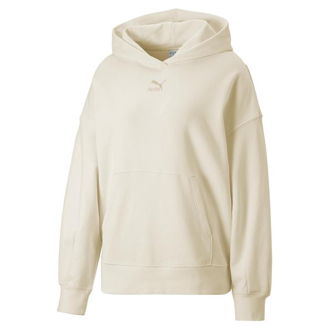  Puma Classics Oversized Hoodie Kadın Beyaz Sweatshirt