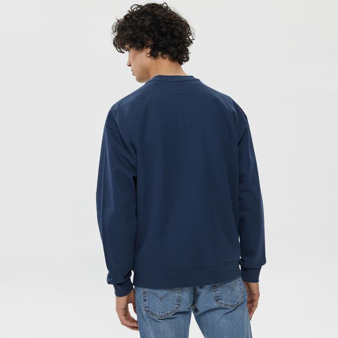  Converse Chain Stitch Elevated Cardigan  Erkek Lacivert Sweatshirt