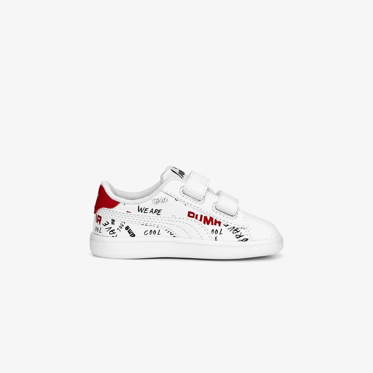 Puma Smash v2 Brand Love V Bebek Beyaz Spor Ayakkabı