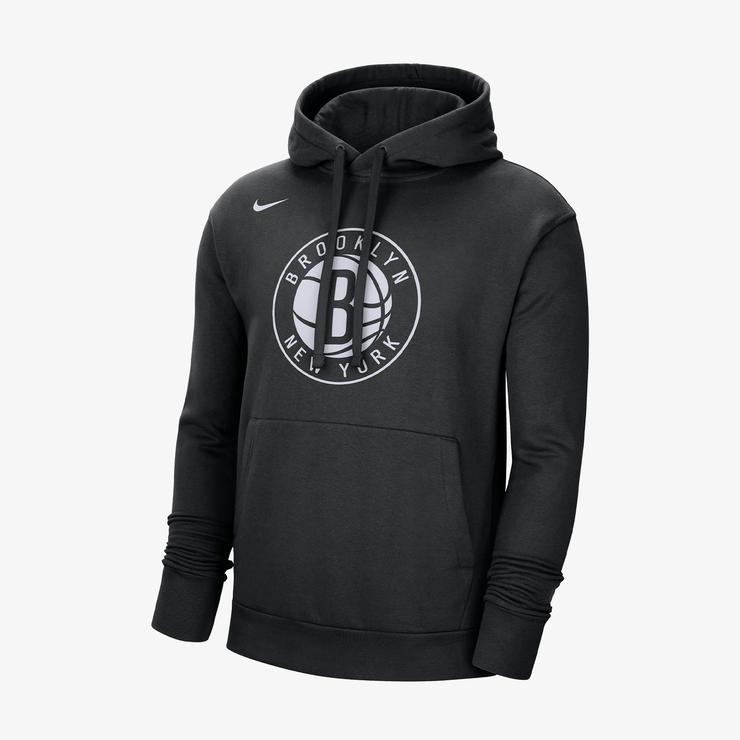 Nike Brooklyn Nets Essential NBA Fleece Erkek Siyah Hoodie